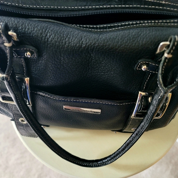 Santa Marinella Brazil Large Black Leather Handbag - Picture 3 of 10